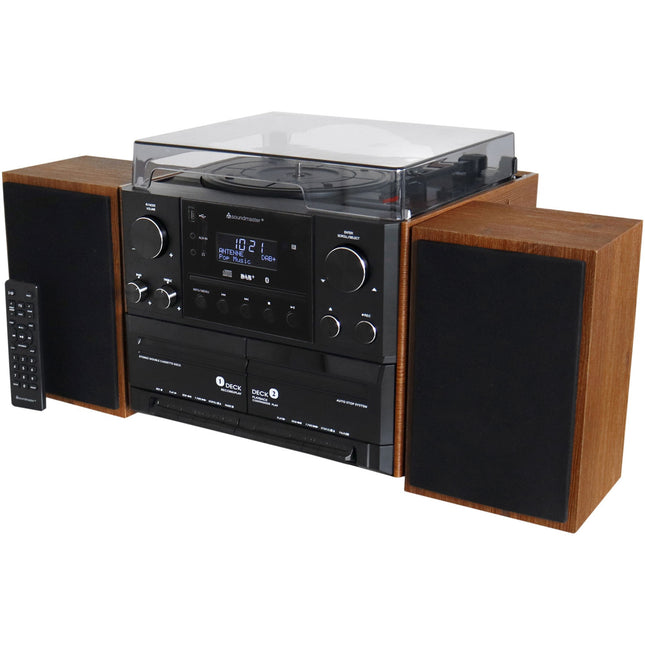 Stereo-Musikcenter MCD5600 mit DAB+/UKW-Radio, CD/MP3, Plattenspieler, Doppelkassette, USB, Bluetooth