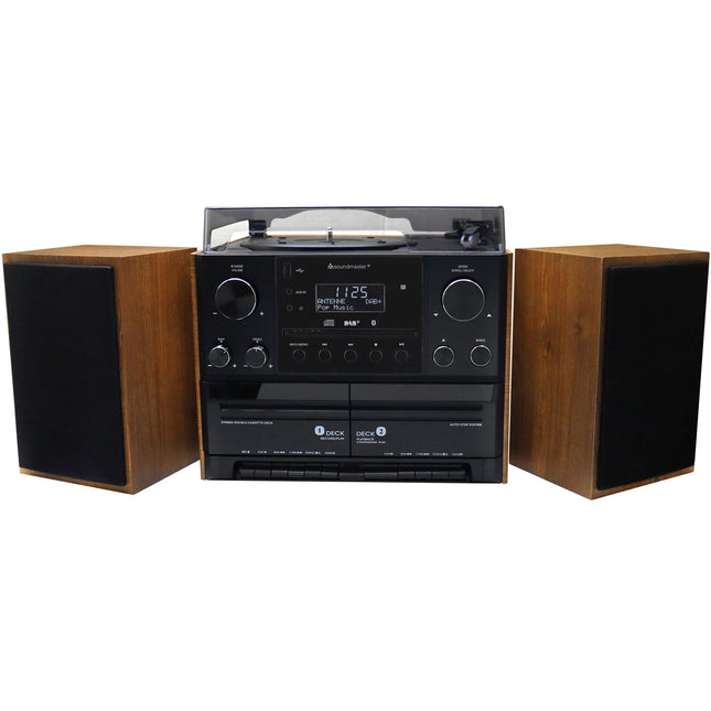 Stereo-Musikcenter MCD5600 mit DAB+/UKW-Radio, CD/MP3, Plattenspieler, Doppelkassette, USB, Bluetooth