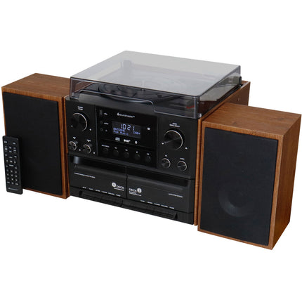 Stereo-Musikcenter MCD5600 mit DAB+/UKW-Radio, CD/MP3, Plattenspieler, Doppelkassette, USB, Bluetooth