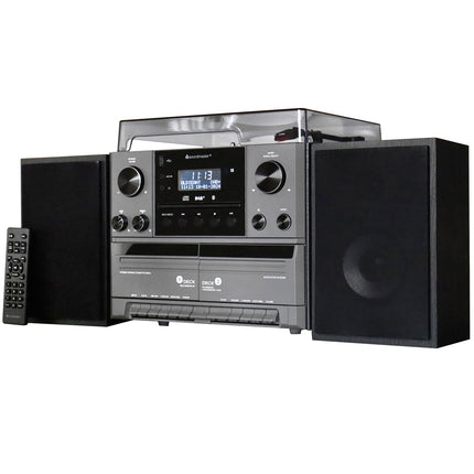 Stereo-Musikcenter MCD5600 mit DAB+/UKW-Radio, CD/MP3, Plattenspieler, Doppelkassette, USB, Bluetooth