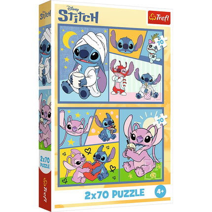 Stitch sada puzzle, 2 balení po 70 dílcích