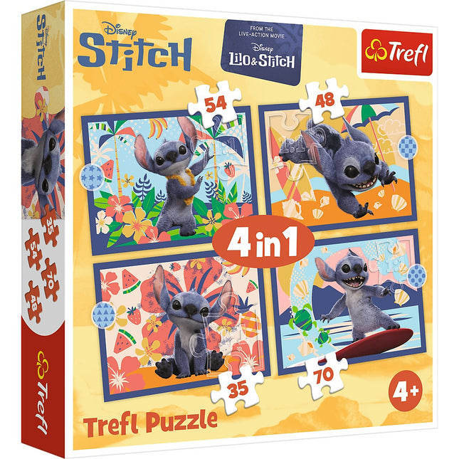 Stitch-Puzzleset 4-in-1 für Urlaube in Hawaii