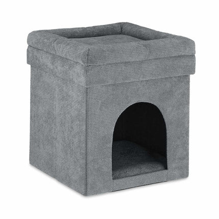 Hocker für Katzenhöhle in grau