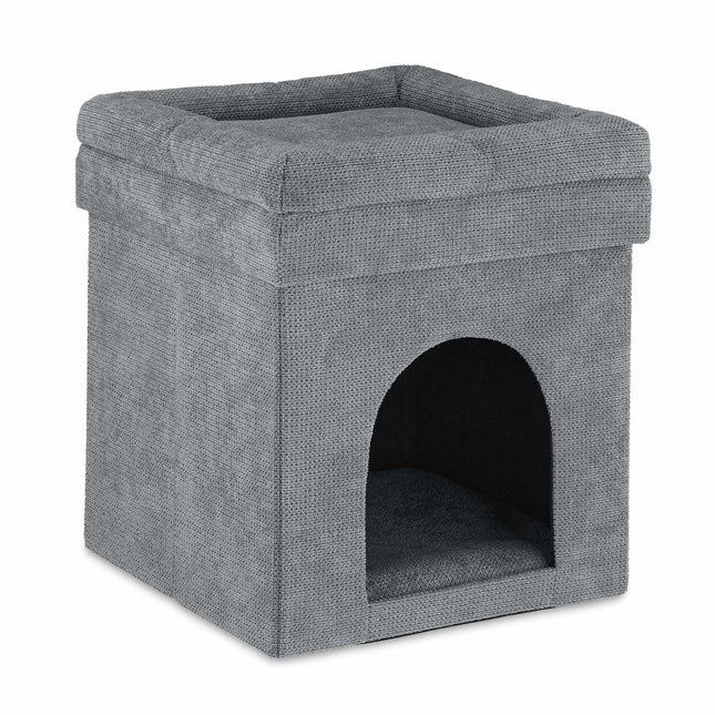 Hocker für Katzenhöhle in grau
