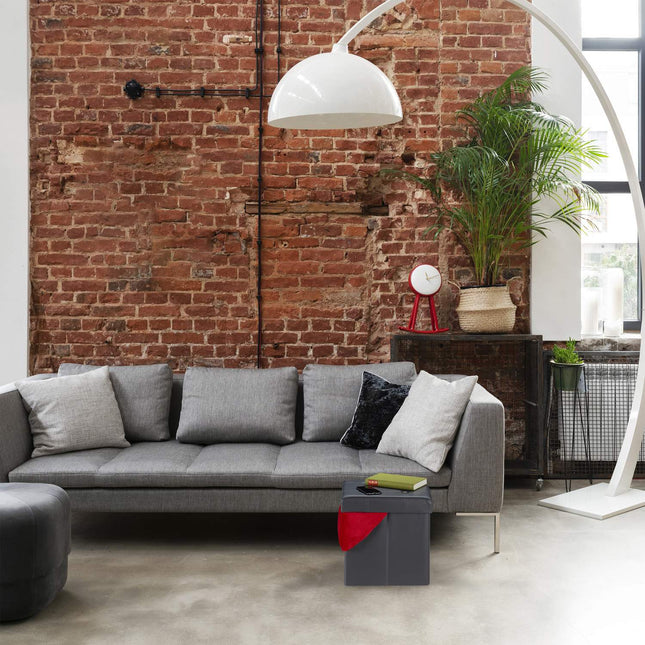 Hocker aus Kunstleder mit Stauraum