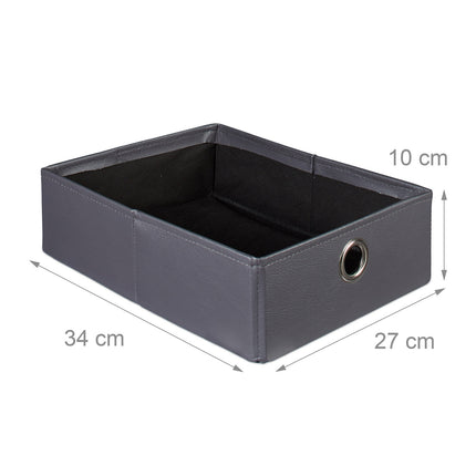Hocker aus Kunstleder mit 2 Fächern