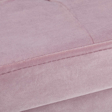 Stool in pink velvet