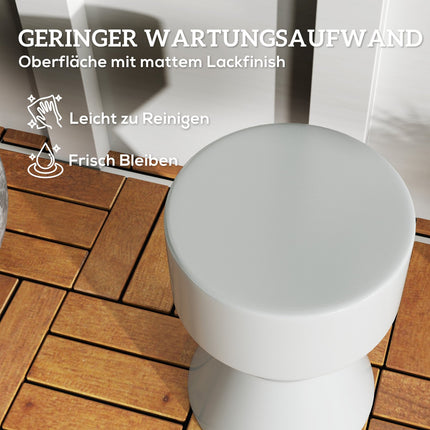 Gartenschemel aus Keramik in Sanduhrform, 120 kg Tragkraft, wetterfest