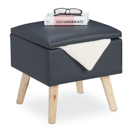 Stool with storage space Artificial leather
