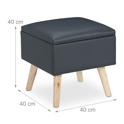 Stool with storage space Artificial leather