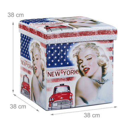 Stool with storage space Trend motif