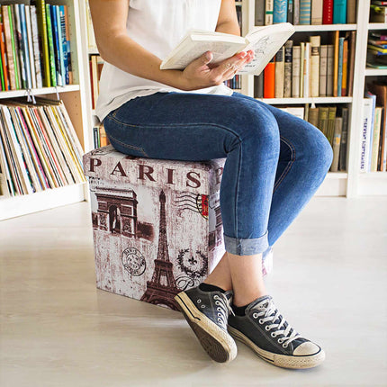 Hocker mit Stauraum Trendmotiv