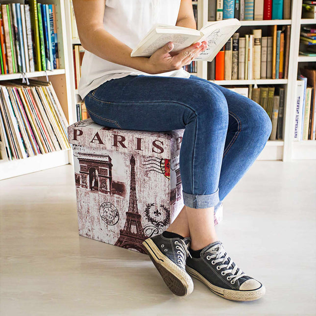 Hocker mit Stauraum Trendmotiv