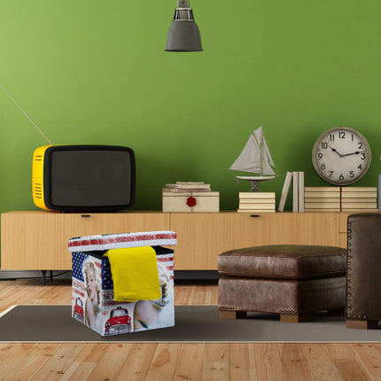 Hocker mit Stauraum Trendmotiv