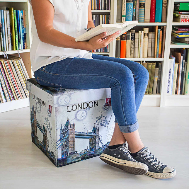 Hocker mit Stauraum Trendmotiv