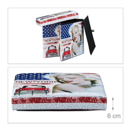 Stool with storage space Trend motif