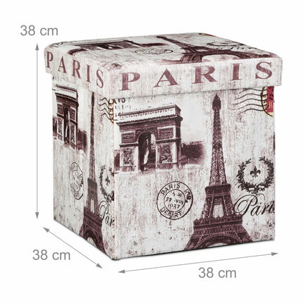 Hocker mit Stauraum Trendmotiv