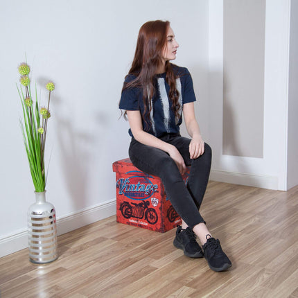 Stool with storage space Trend motif