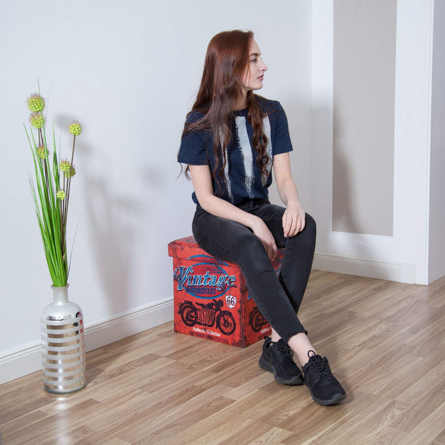 Hocker mit Stauraum Trendmotiv