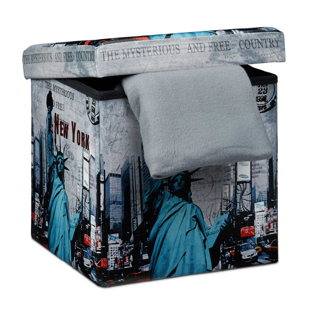 Hocker mit Stauraum Trendmotiv
