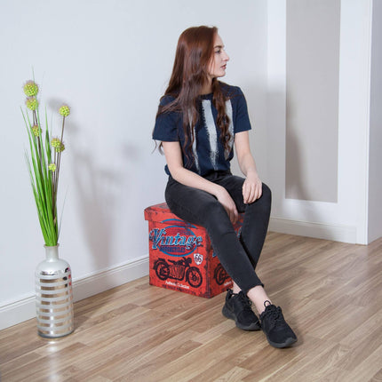Stool with storage space Trend motif