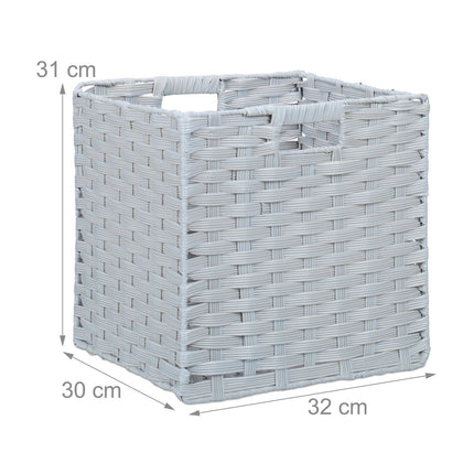 Storage Baskets Set of 2 – Durable Plastic Organisers