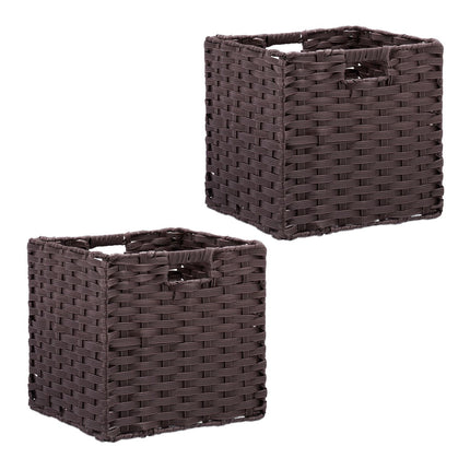 Storage Baskets Set of 2 – Durable Plastic Organisers