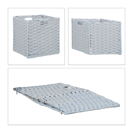 Storage Baskets Set of 4 – Durable Plastic Organisers