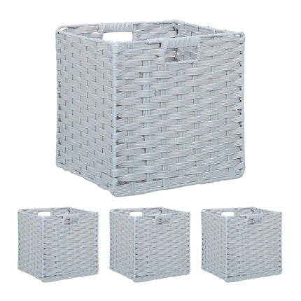 Storage Baskets Set of 4 – Durable Plastic Organisers