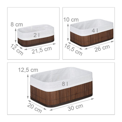 Storage basket bathroom 3 parts