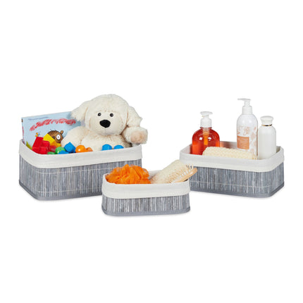 Storage basket bathroom 3 parts