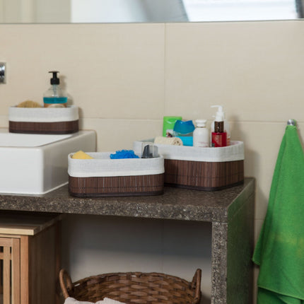 Storage basket bathroom 3 parts