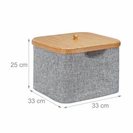 Storage basket fabric gray