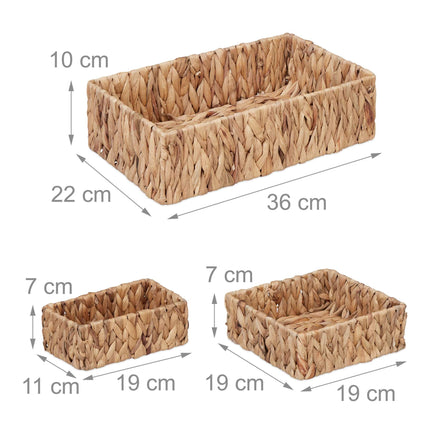 Ensemble de 3 paniers de rangement
