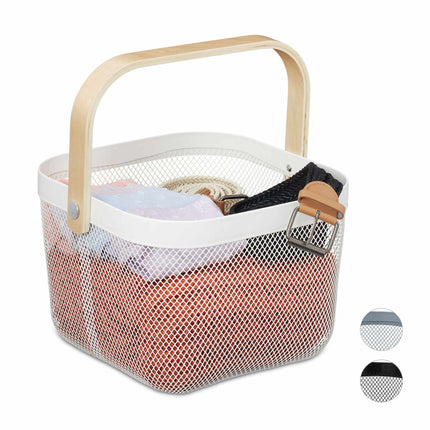 Storage basket with handle