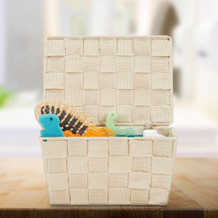 Panier de rangement avec couvercle