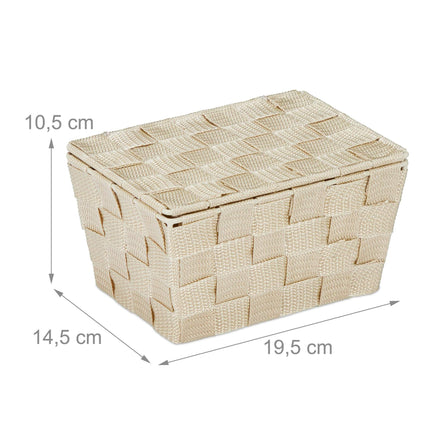 Panier de rangement avec couvercle