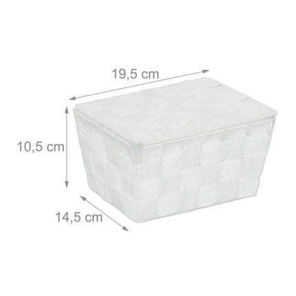 Panier de rangement avec couvercle