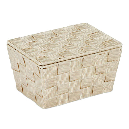 Panier de rangement avec couvercle
