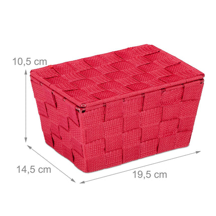 Storage basket with lid