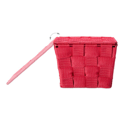 Storage basket with lid