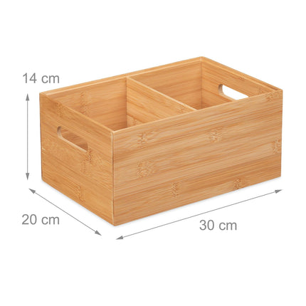 Boîte de rangement 2 compartiments avec poignée