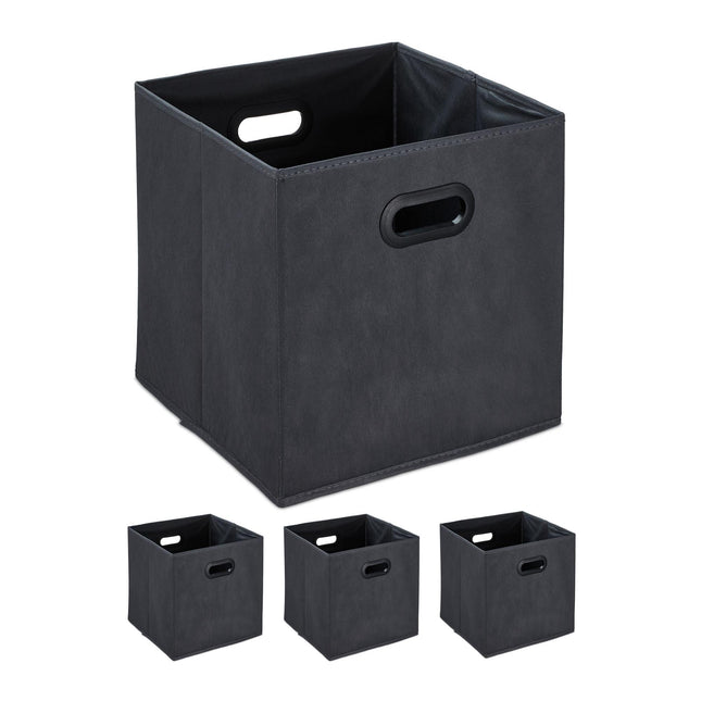 Úložný box antracitový, sada 4 ks