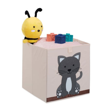 Storage box with cat motif