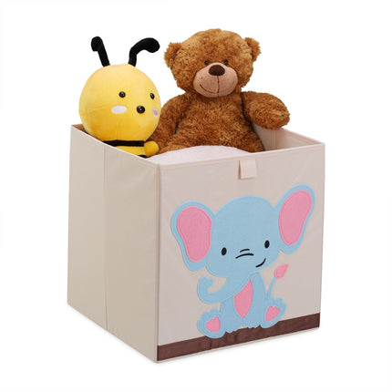 Storage box with elephant motif