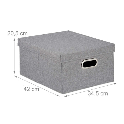 Úložný box s víkem, sada 2 ks