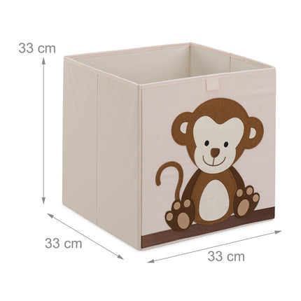 Storage box with monkey motif
