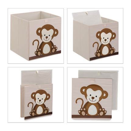 Storage box with monkey motif
