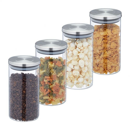 Bocaux de conservation en lot de 4 1000 ml