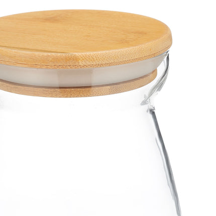 Storage jars with lids in a set of 3